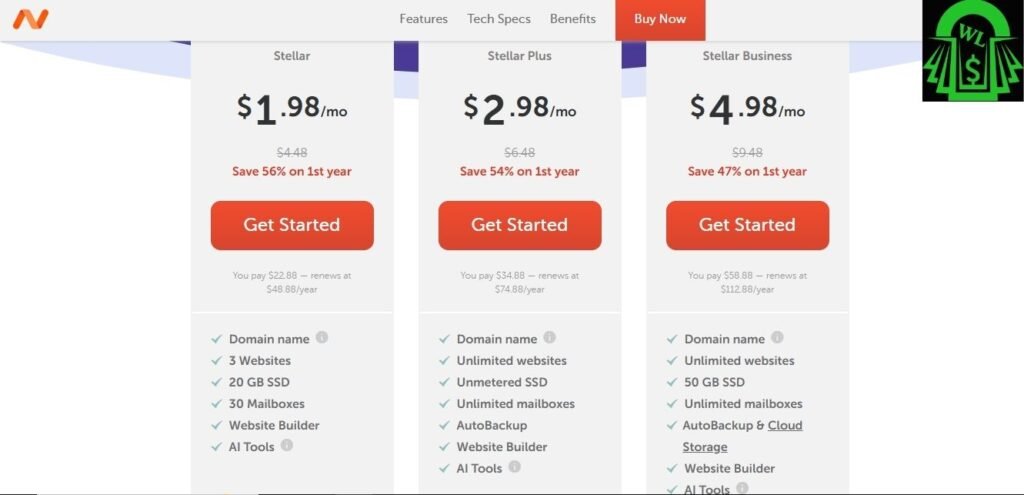 Namecheap hosting packages with affordable and feature-rich web hosting solutions